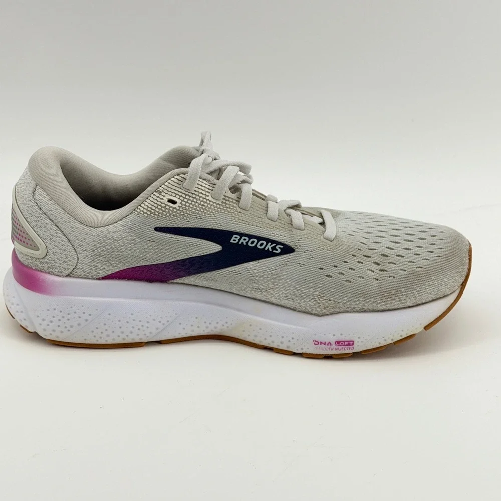 Brooks Ghost 16 Womens Running Shoes Gray Purple Teal Wide D 1204071D175 Size 9